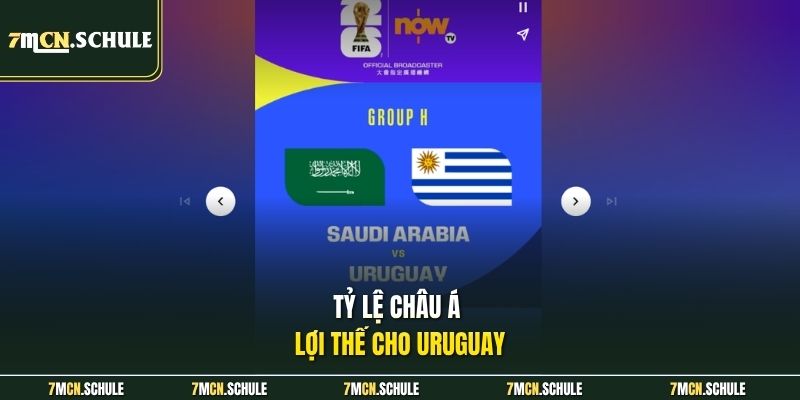 Tỷ lệ châu Á lợi thế cho Uruguay